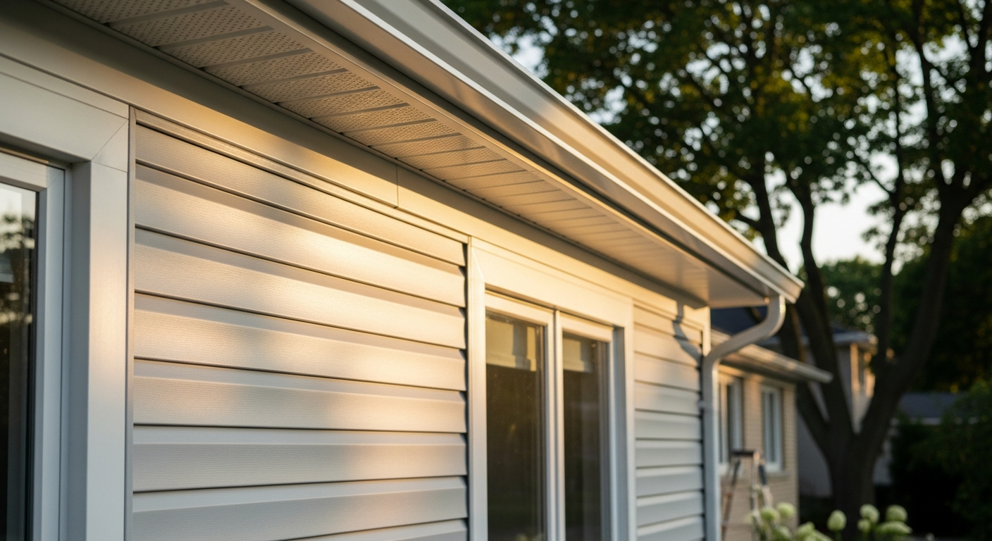 Final result of a vinyl siding installation project at a Markham residence