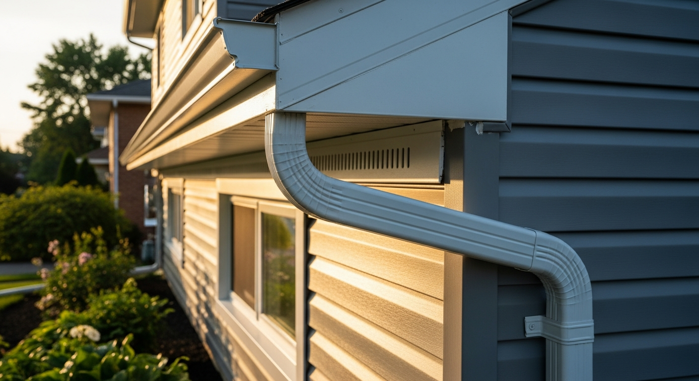 Recently completed vinyl siding installation renovation in a Mississauga home