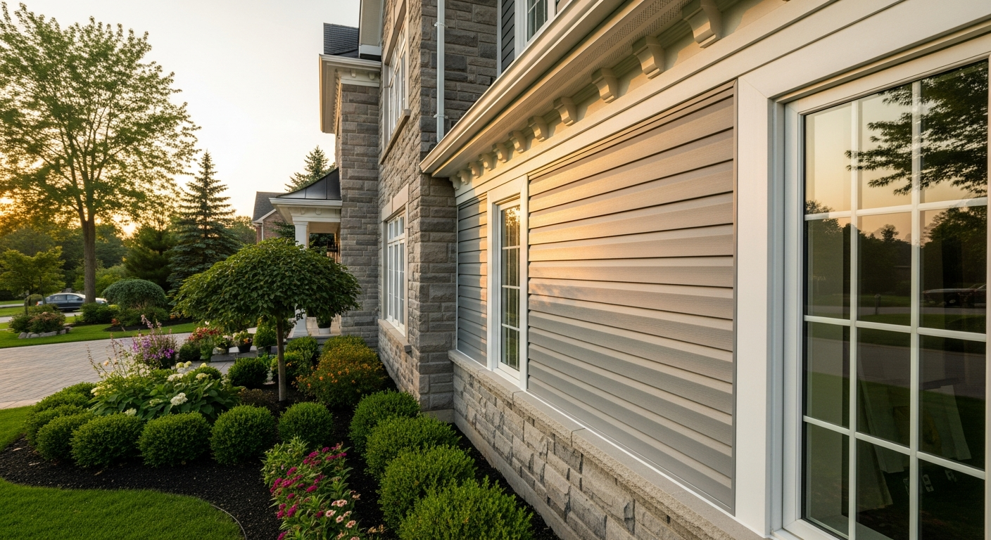 Professional vinyl siding installation project completed by RenoHouse in Richmond Hill — quality workmanship guaranteed