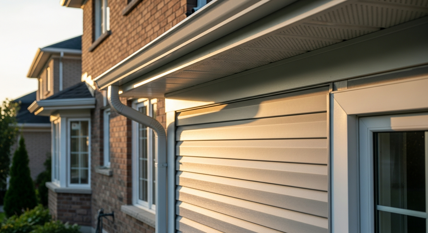 Final result of a vinyl siding installation project at a Whitby residence