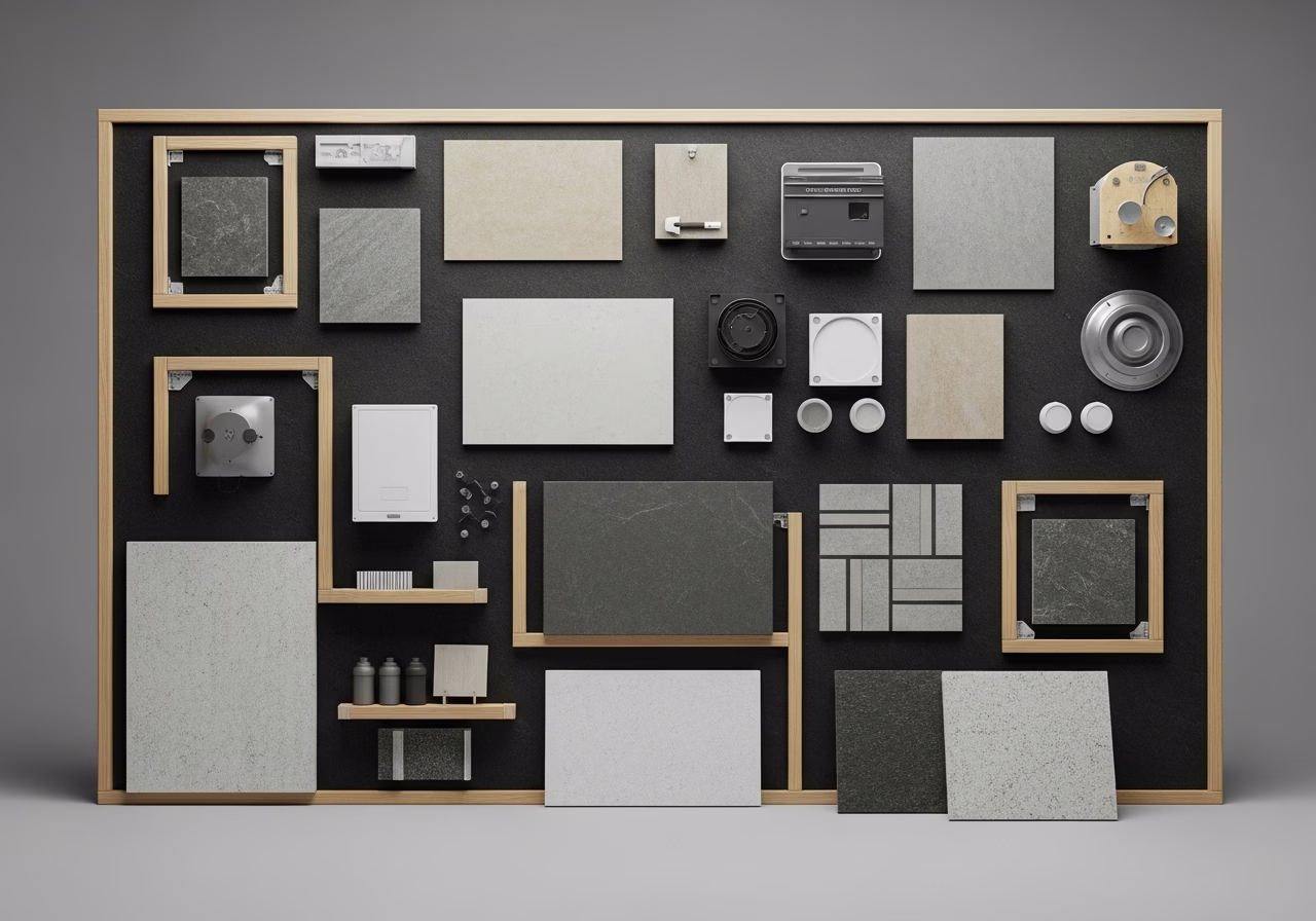Side-by-side product and material comparison for walkout basement creation — typical brands and finishes used in GTA ARU conv