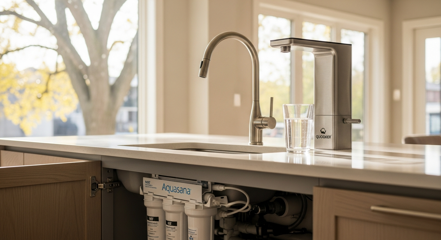 Completed water filtration work showcasing finishing details in Brock