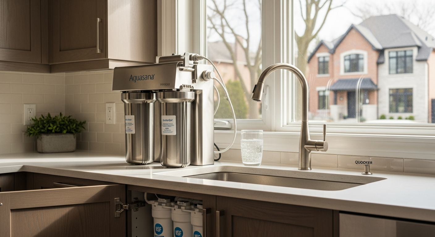 Final result of a water filtration project at a North York residence