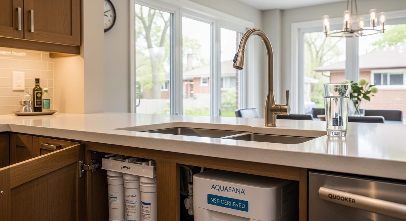 Final result of a water filtration project at a Pickering residence