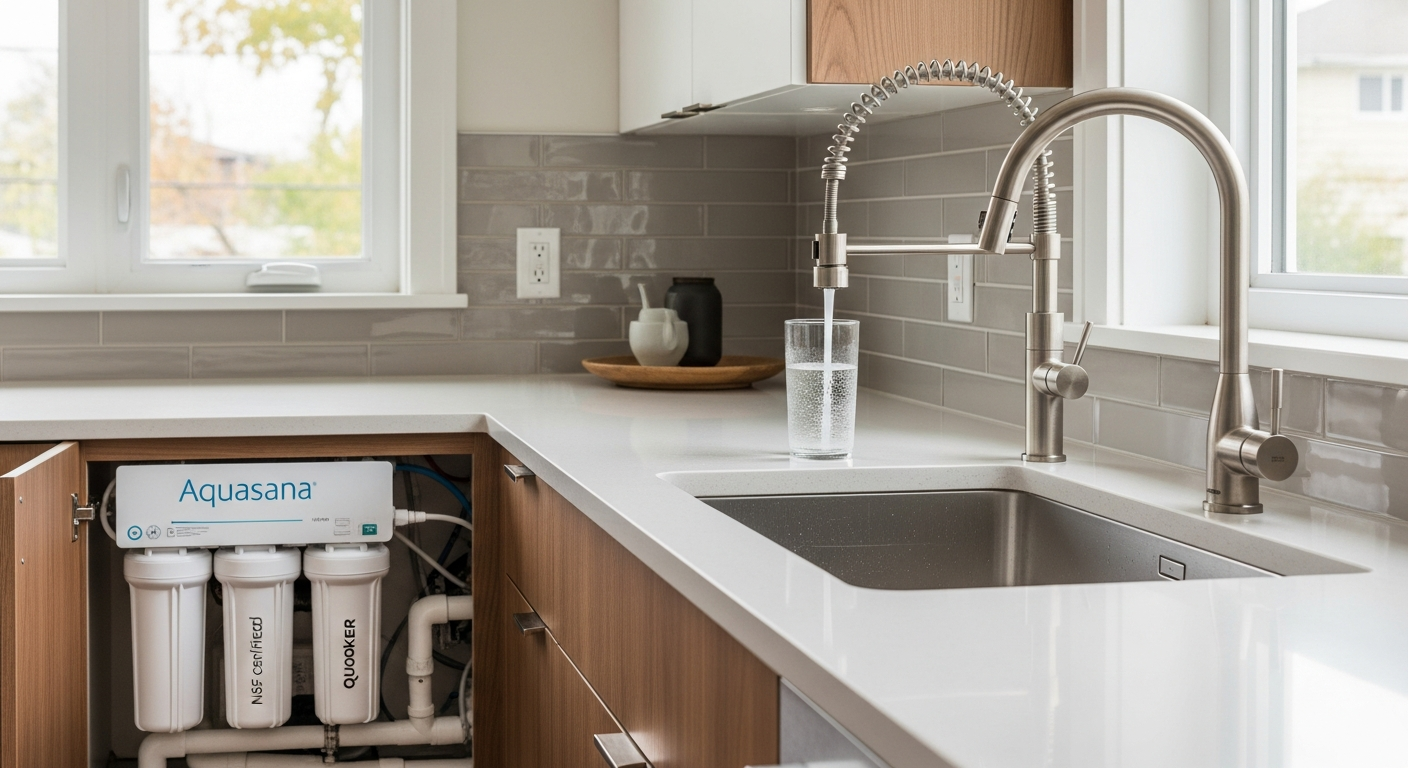 Close-up of professional water filtration work delivered in Scarborough