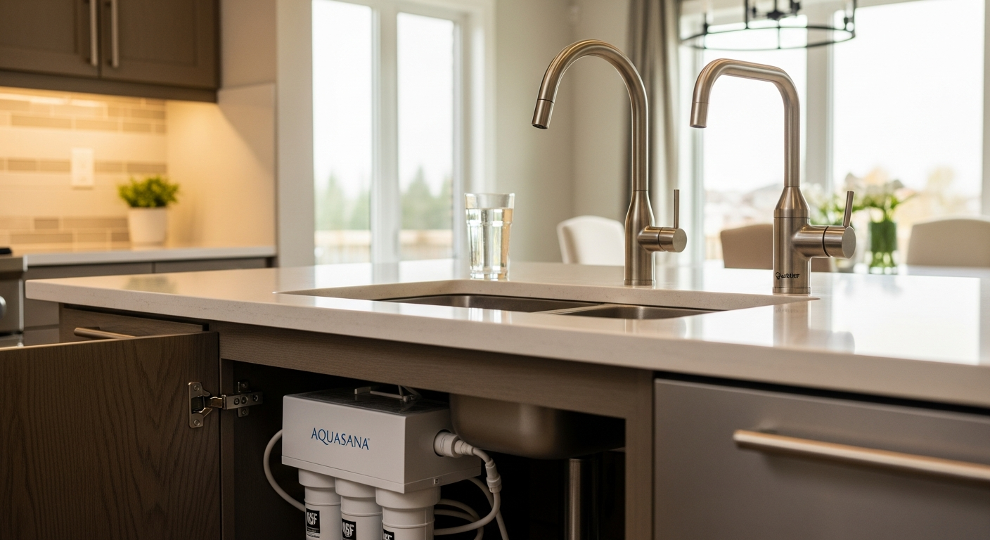 Detail view of a water filtration job finished in Whitby — expert craftsmanship