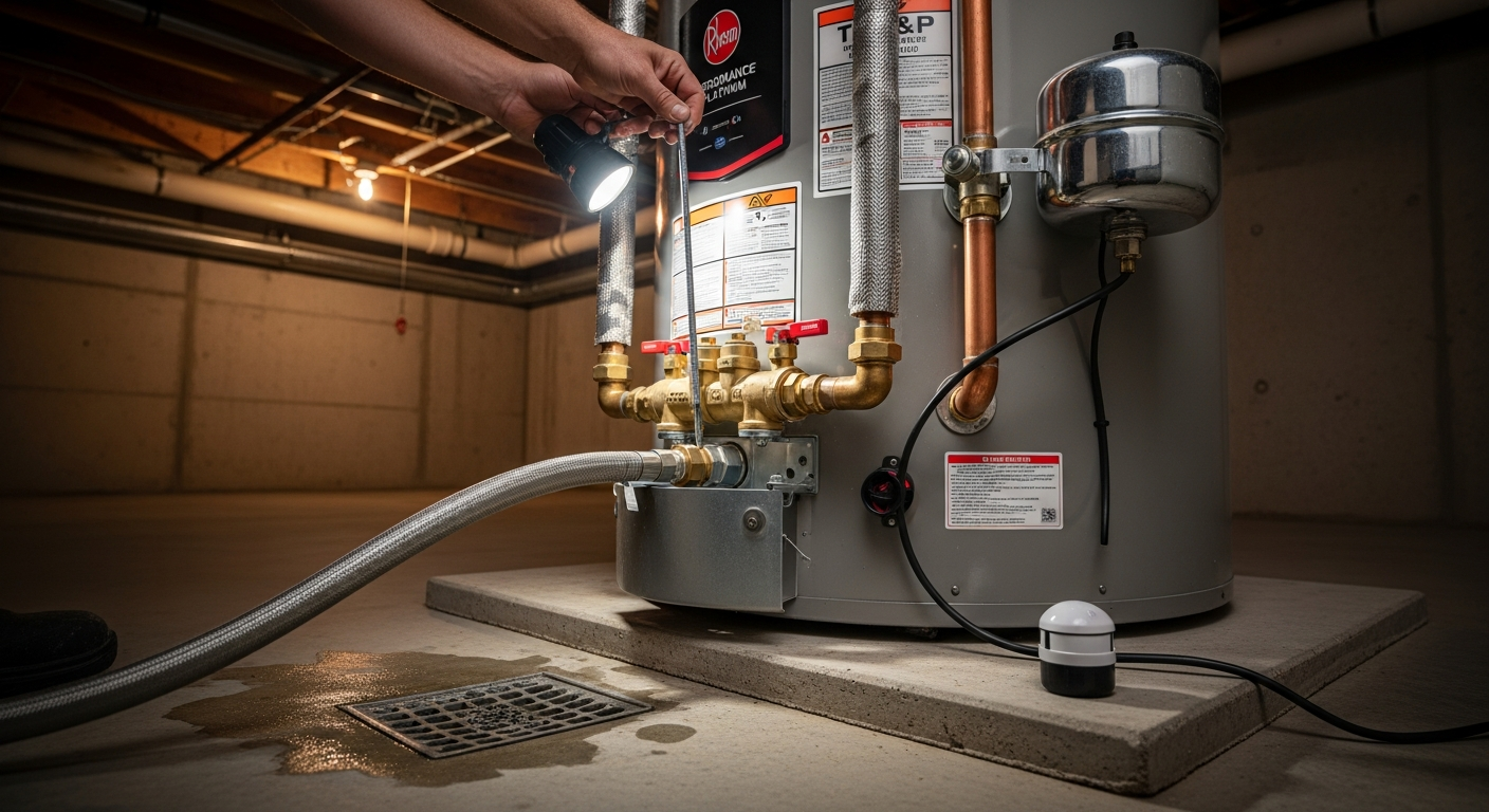 Detail view of a water heater repair & installation job finished in Georgetown — expert craftsmanship