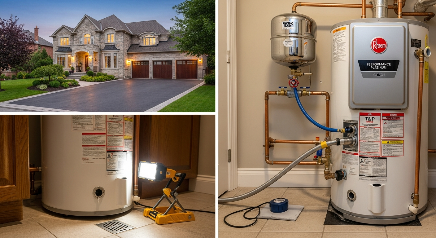 Completed water heater repair & installation work showcasing finishing details in Richmond Hill