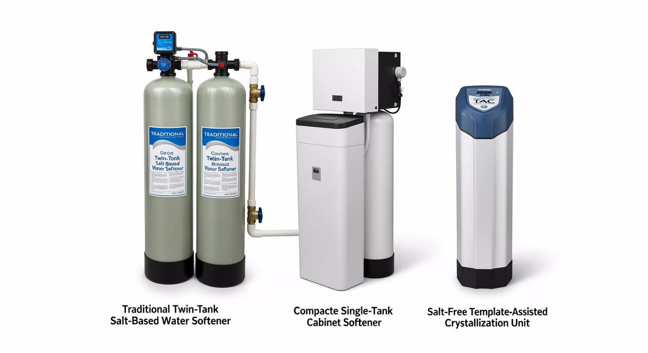 Kinetico, Culligan, and EcoWater softeners compared with twin-tank and single-tank options