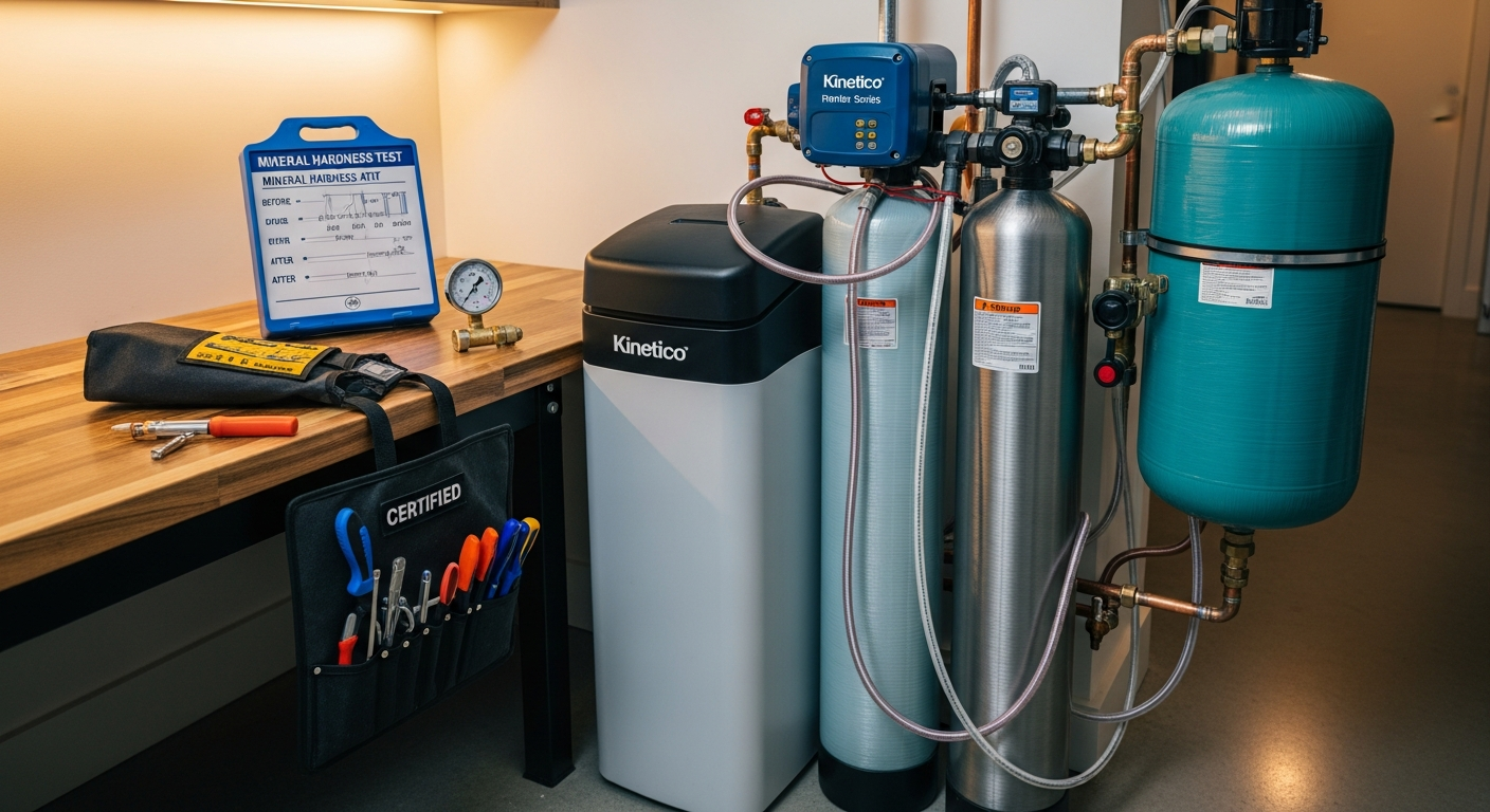 Professional water softener installation project completed by RenoHouse in Newmarket — quality workmanship guaranteed