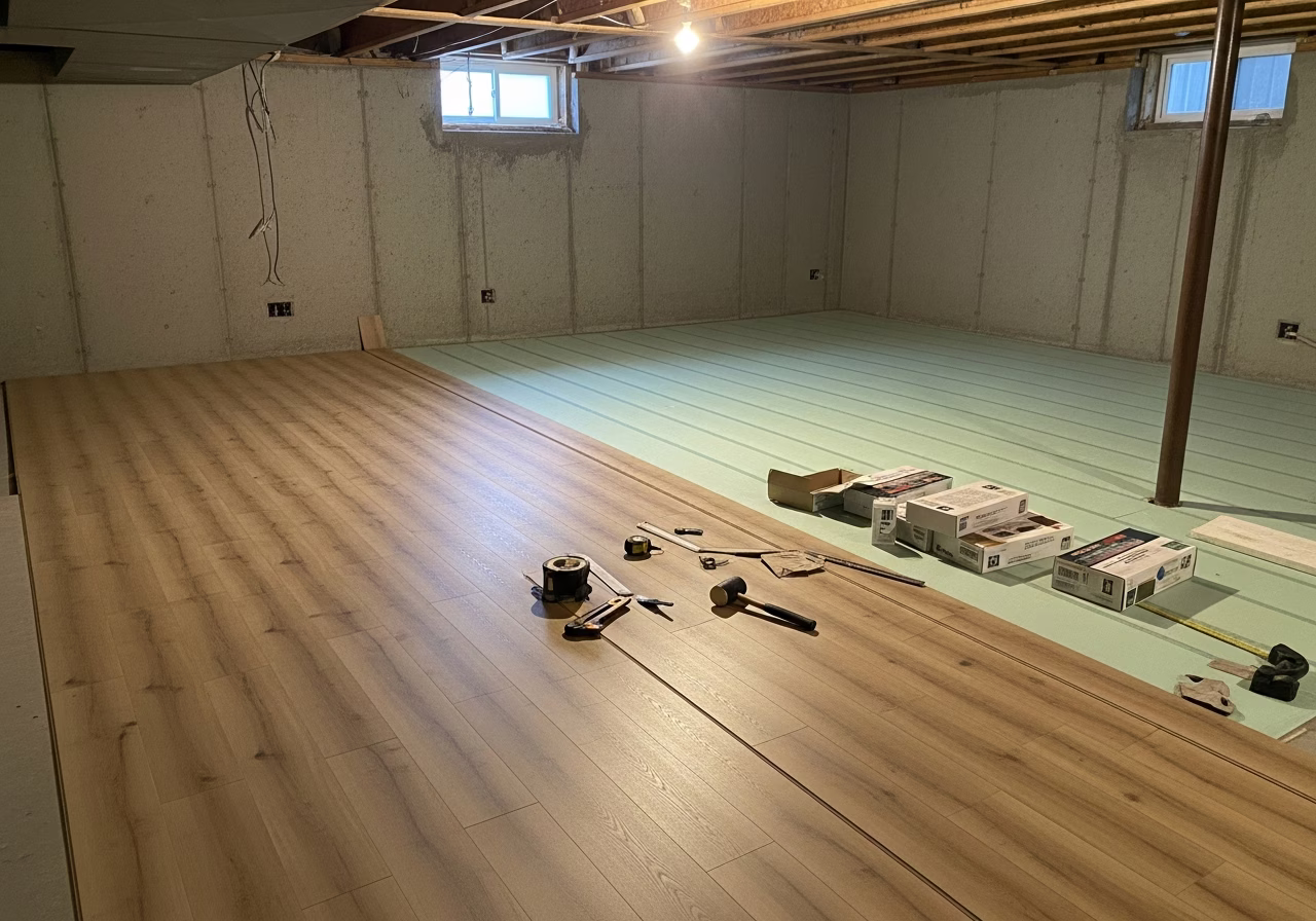 Close-up detail of professionally completed Hardwood Floor Refinishing