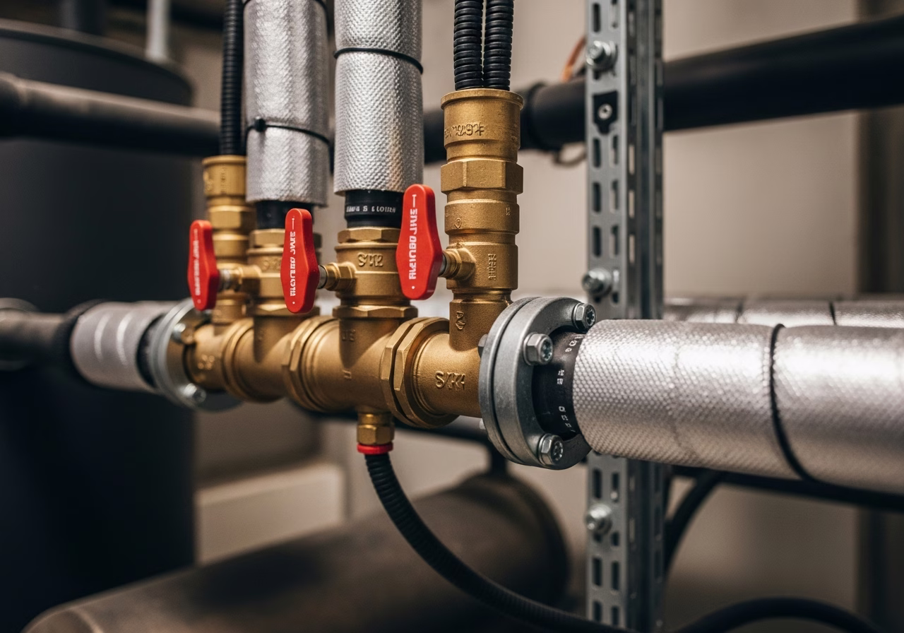 Close-up detail of professionally completed Geothermal Heat Pump Installation
