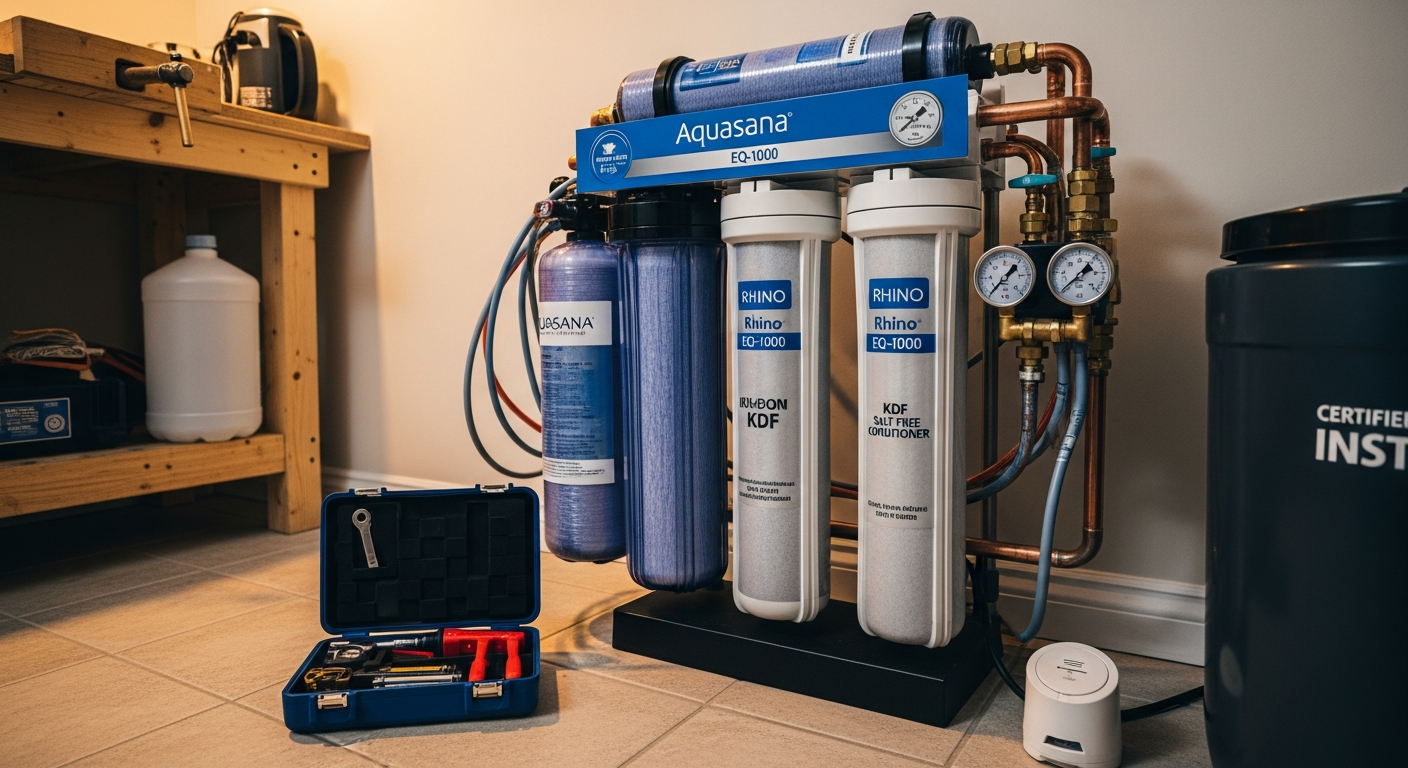 Whole-House Water Filtration portfolio close-up from a Oshawa renovation by RenoHouse