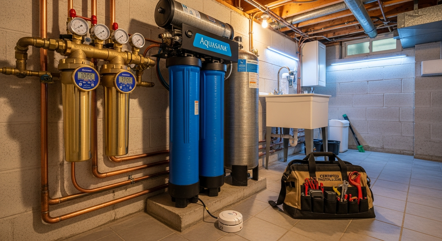 Professional whole-house water filtration project completed by RenoHouse in Pickering — quality workmanship guaranteed