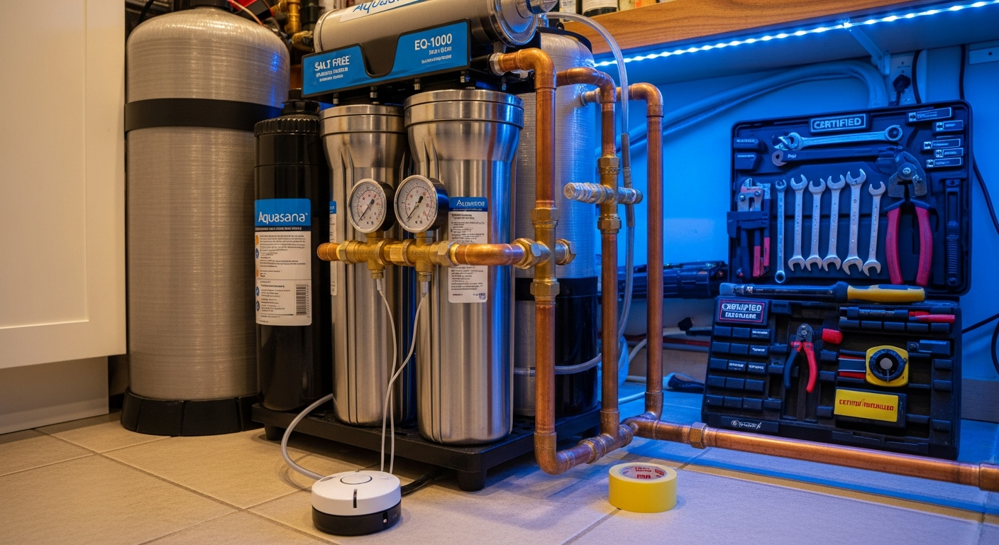 Recently completed whole-house water filtration renovation in a Uxbridge home