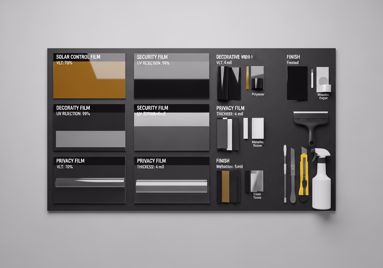 Brand comparison for window film installation