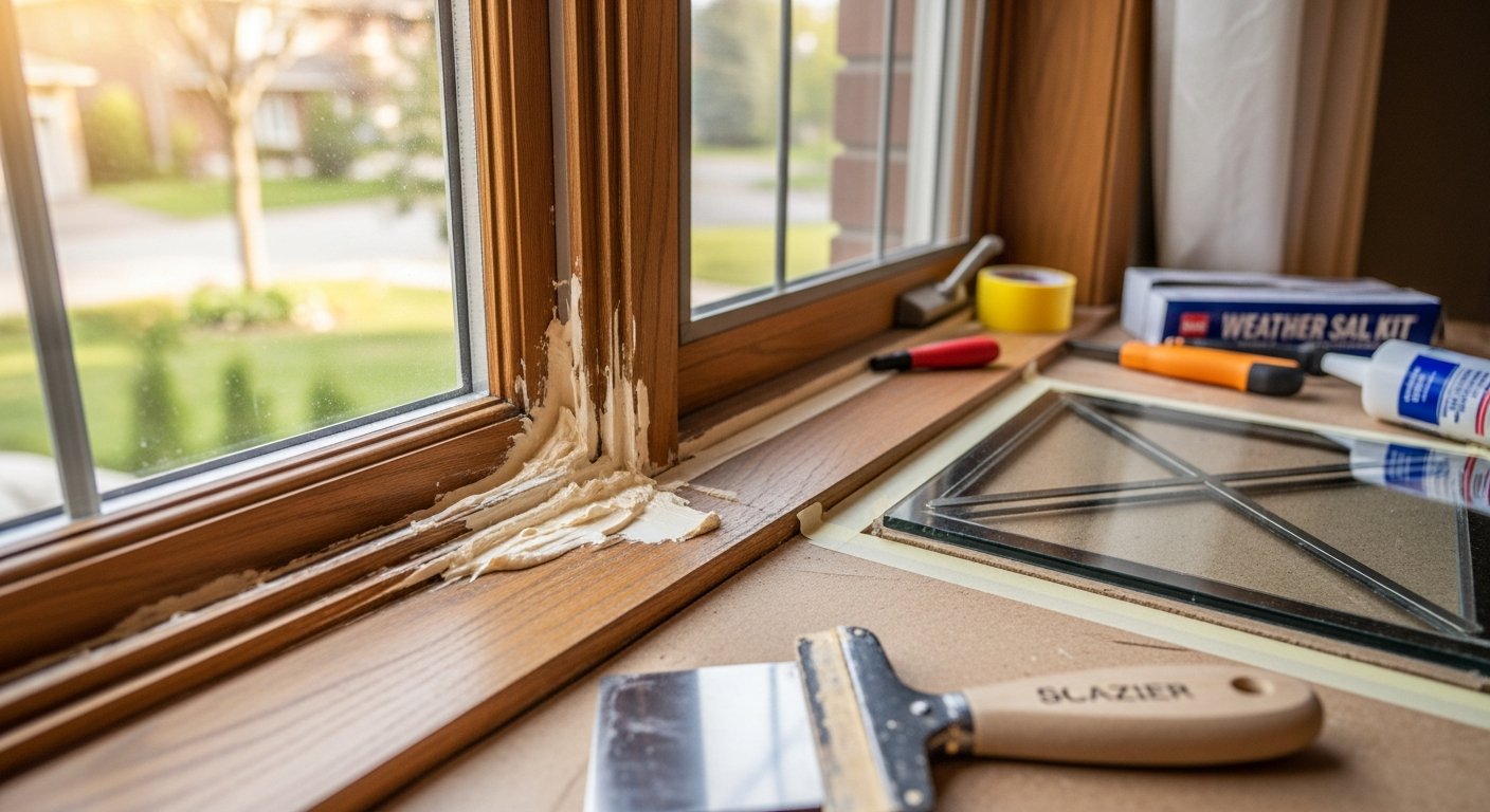 Final result of a window repair project at a Aurora residence