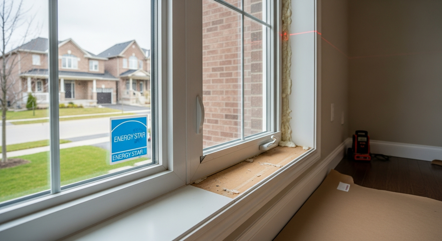Completed window replacement work showcasing finishing details in East Gwillimbury