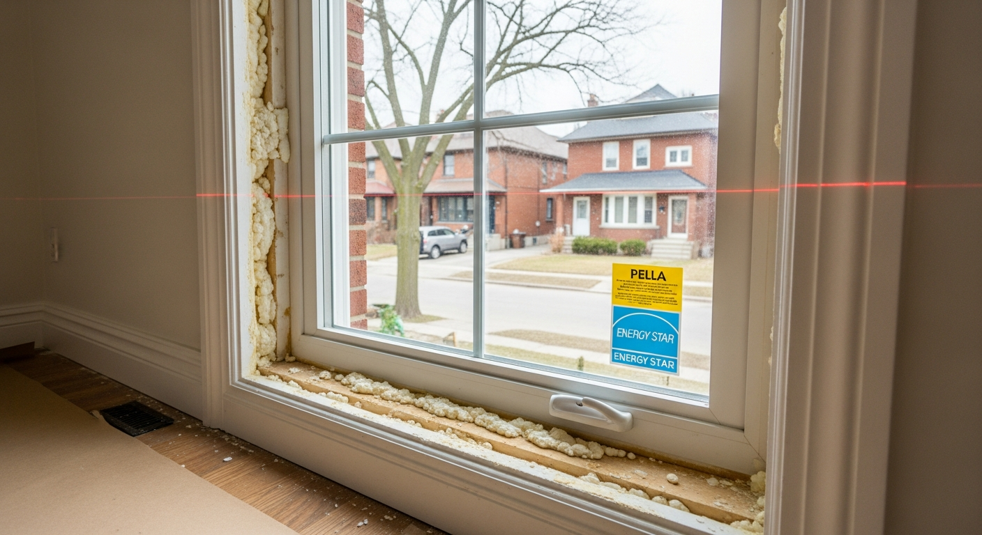 Final result of a window replacement project at a Etobicoke residence