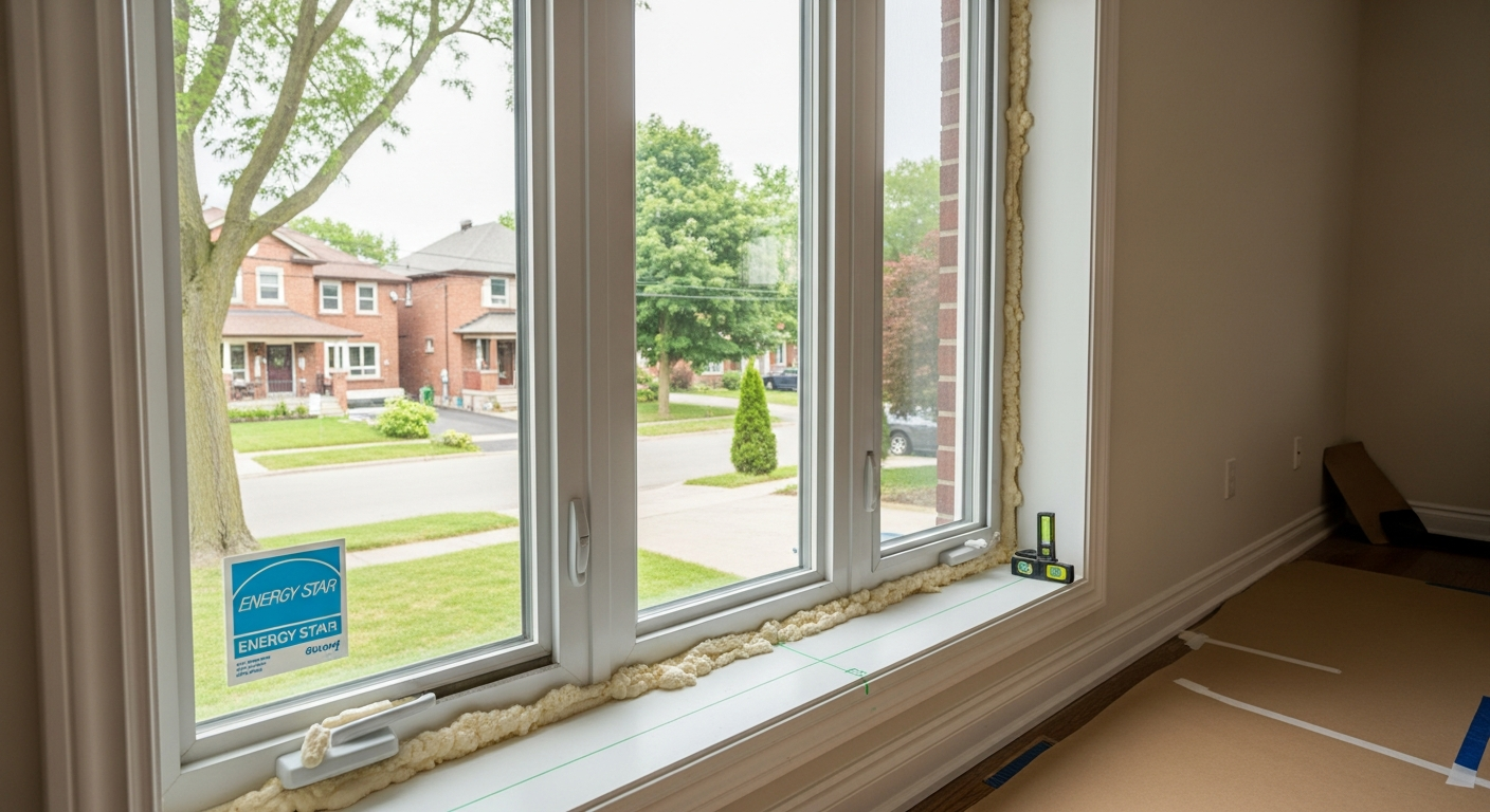 Window Replacement portfolio close-up from a Uxbridge renovation by RenoHouse