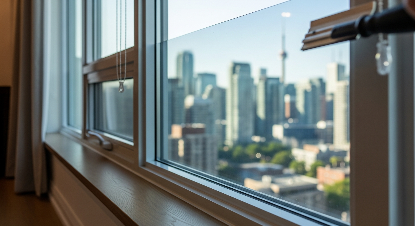 Window Tinting & Solar Film portfolio close-up from a Vaughan renovation by RenoHouse