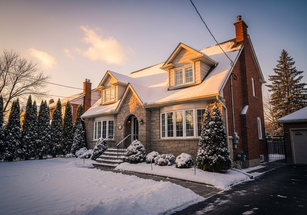 Finished home winterization services result in a Toronto/GTA home, photographed in natural light
